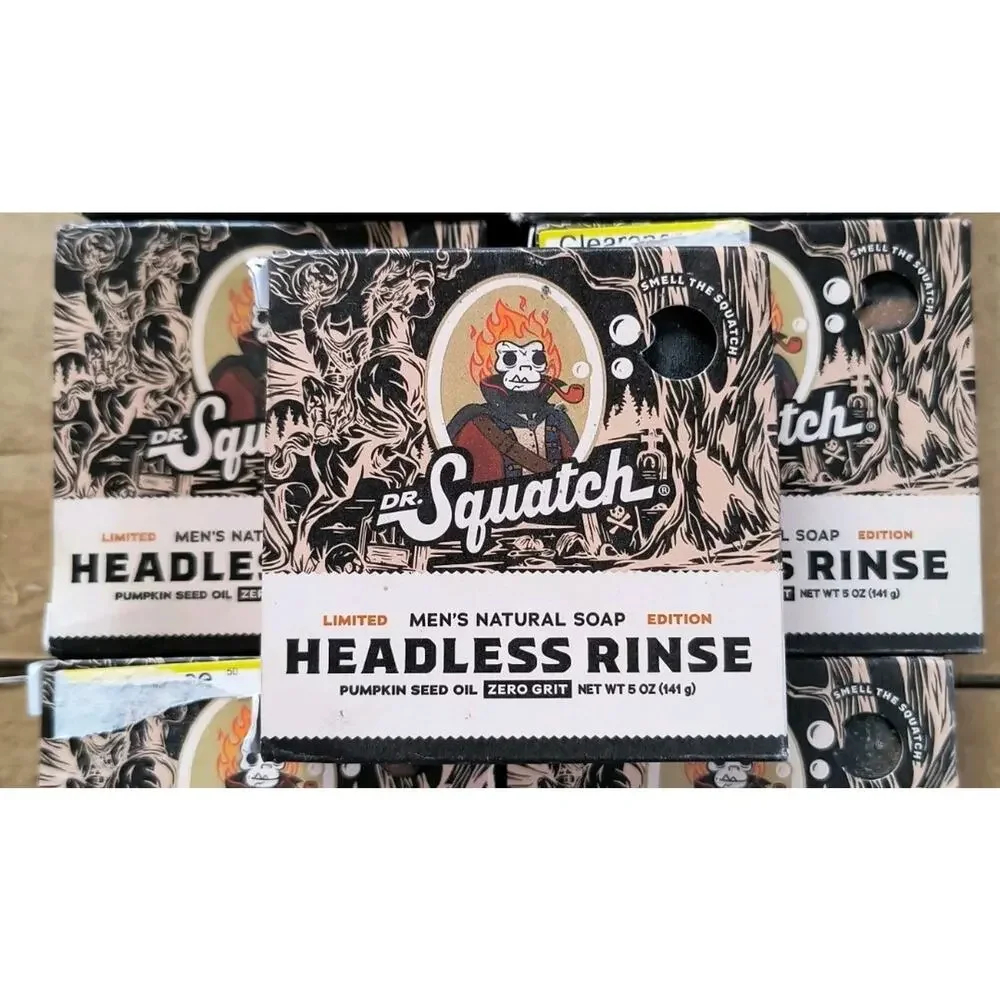 8 Dr Squatch Bar Soap Headless Rinse Halloween Zero Grit Limited Edition 5oz